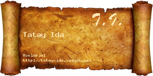 Tatay Ida névjegykártya